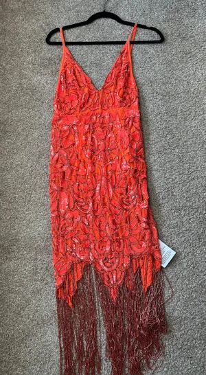 ASOS Orange Midi Dress thumbnail 1