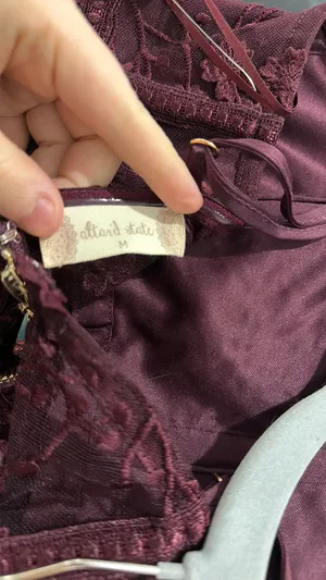 Altar'd State Burgundy formal corset prom dress thumbnail 4