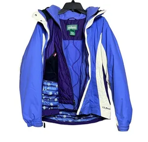 LL Bean Women's Purple & White Winter Jacket thumbnail 2