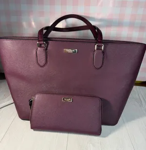 kate spade plum saffiano tote in deep berry thumbnail 1