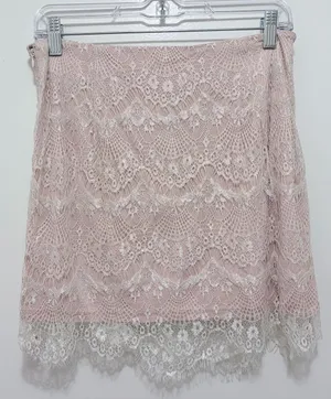 Free People Zoey Lace Mini Skirt Pink/Rose‎ Sz.4 NWT thumbnail 1