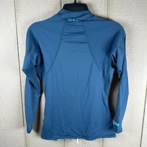 NRS Sun T-Shirt Womens Small Blue UV Protection Long Sleeve UPF 50 Mock Neck thumbnail 4