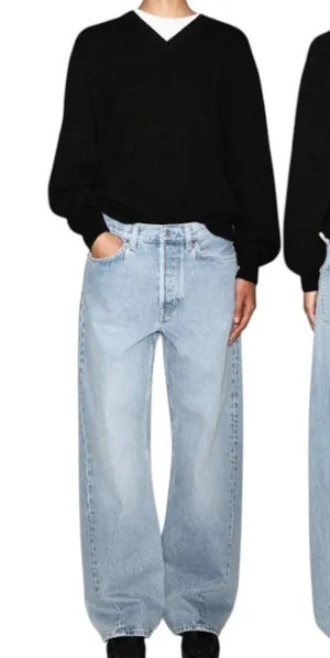 COS 34X31 Light Wash Facade Straight Leg Low Rise Jean Button Fly Baggy Y2K $139 thumbnail 1