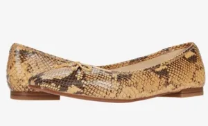 Jillie Snakeskin Print Ballet Flats thumbnail 2