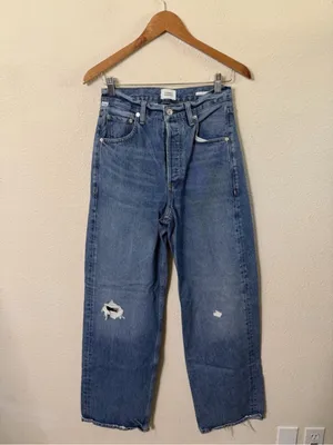 NEW Citizens of Humanity Ayla Baggy Jeans Solano Wash‎ Distressed Womens Size 24 thumbnail 6