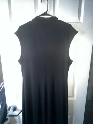 NWT Banana Republic Black Sleeveless Mock-Neck Midi Dress thumbnail 3
