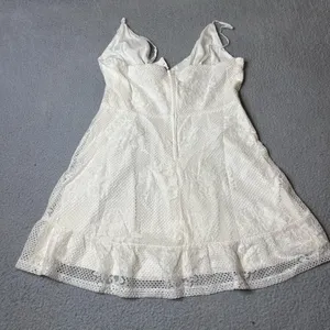 Speechless Dress Juniors XL Cream Lace Ruffled Spaghetti‎ Strap Mini NEW thumbnail 3