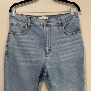 Abercrombie & Fitch the 90’s Blue Slim Straight ultra high rise Jeans 32/14S thumbnail 3