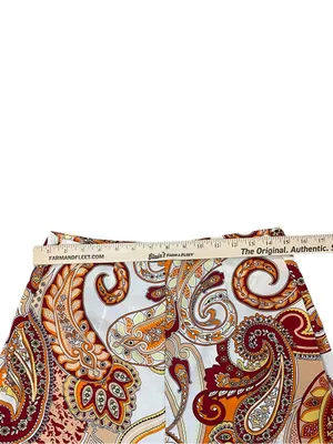 High Waisted Wide Leg Paisley Print Women’s Pants in Multi-Color thumbnail 2