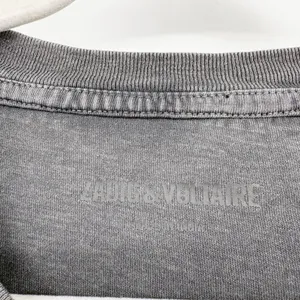 Zadig & Voltaire Womens Faded Grey Skull Graphic Grunge Punk Rocker Muscle Tee M thumbnail 3