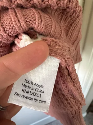 SO Waffle-Knit Mauve Pink Crewneck with White Stripes / D4 thumbnail 4