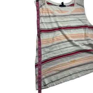 Gap Sleeveless Pocket Striped Sleeveless Top - Red, Orange, and White Sz S thumbnail 7