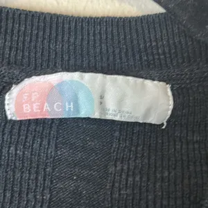 FP Beach Free People Hailee Oversized Henley Sweater‎ Women's Textured Knit thumbnail 4