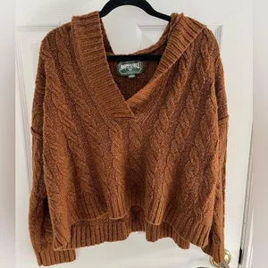 American Eagle Brown hoodie sweater thumbnail 1