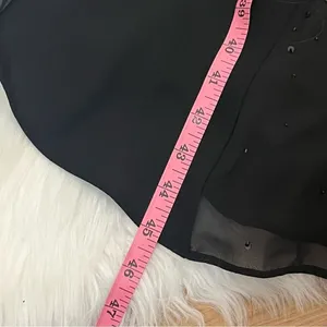 Evan Picone Vintage Y2K Black Slip Dress Beaded 10 thumbnail 11