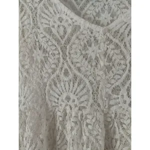 White Lace Peplum Top Small Boho Romantic Fairy Feminine Ethereal Sheer Festival thumbnail 3