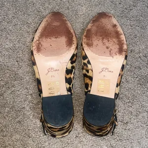 J.Crew Slingback Block Heel Pump Leopard‎ Calf Hair Leather Rich Mohagany 7.5 thumbnail 8