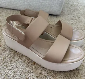 J. Adams Platform Slingback Sandals in Beige thumbnail 1