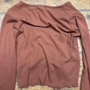 Altar'd State‎ Orange Ruched Long Sleeve Ribbed Crop Top Women Size XS thumbnail 4