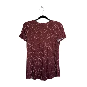 Maurices 24/7 Rust Brown Dotted Tee Crew Neck Short Sleeve thumbnail 6