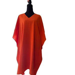 Jade Melody Tam Orange V-Neck Swing Dress Size S Clemson Orange Ruffle Sleeve thumbnail 2