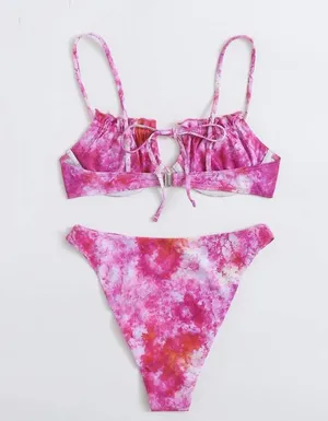 SheIn Tie Dye Bikini thumbnail 2