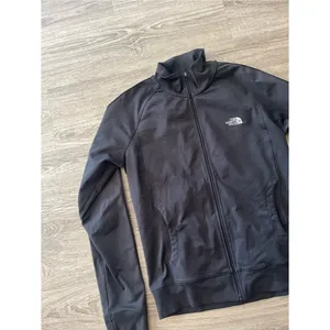 The North Face Full Zip Track Jacket Womens S/M Black Mock Neck Stretch Logo thumbnail 6