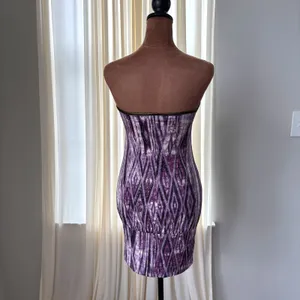 2010s Bodycon Dress M Ruched Strapless Abstract Party Indie Sleaze Y2K Clubwear thumbnail 3
