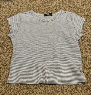 Brandy Melville Striped Cropped T-Shirt thumbnail 1