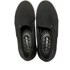 Lugz Women’s Clipper Black and White Canvas Slip-On‎ Sneakers Size 8 thumbnail 5
