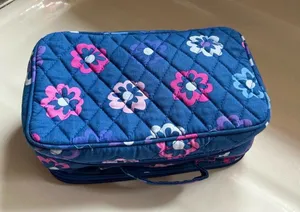 VERA BRADLEY Quilted Floral Double-Zip Cosmetic Case 💄🪮 thumbnail 1