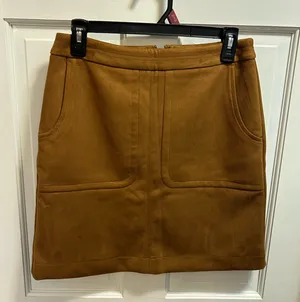 Loft Faux Suede Skirt thumbnail 1