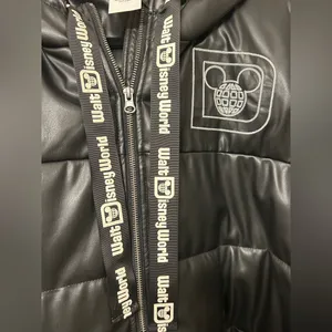 Walt Disney World Jacket Adult 3XL Black Mickey Mouse Bubble Embroidered. thumbnail 3
