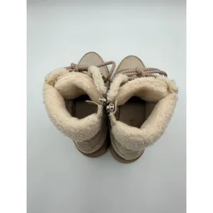 Soda Boots Faux Fur Trim Lug Sole Hiker Women's 6.5 Tan Combat Boot Outdoor thumbnail 10