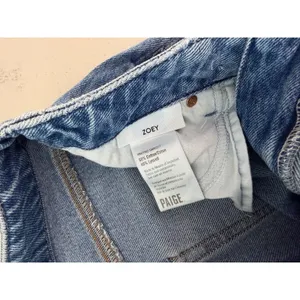 PAIGE Zoey Wide Leg Jeans Blue Coastline Drawstring High Rise 26 thumbnail 7