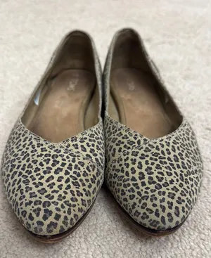 Toms Women’s Flats Suede Cheetah Jutti Brown Print 8 thumbnail 1