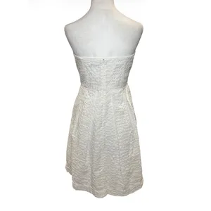 J.Crew Factory Lorelei Deco Dot Dress NWT White Strapless A-Line Size 4 thumbnail 3