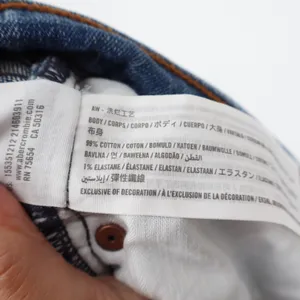 Abercrombie & Fitch Jeans Women's 31/12 90s Slim Straight Blue Distressed thumbnail 3