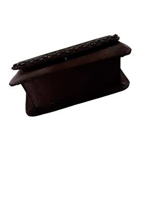 Sasha Satin Beaded Evening Bag Clutch or Shoulder Bag Convertible Black thumbnail 5
