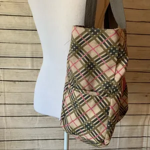 O’NEILL Pink And Gray Plaid Travel/Beach Tote thumbnail 5