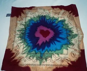 Spirit Halloween Bandana Adult Costume Accessory Tie Dye Heart Cotton 20.5 X 19" thumbnail 1
