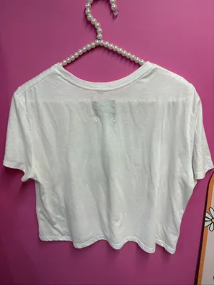 New York or nowhere Graphic White Crop Tee thumbnail 4