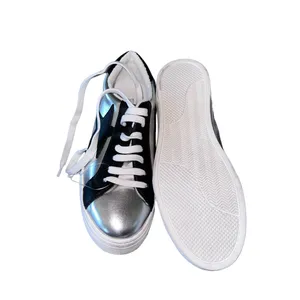 NEW Steve Madden Rezume Silver/Black Lace Up Rounded Toe Fashion Leather thumbnail 9