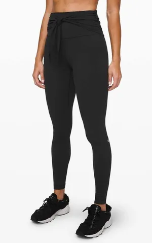 Lululemon Align Pant 28" Wrap Waist Black High Waisted Leggings Pants Size 4 thumbnail 1