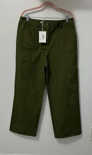 Roller Rabbit Loa Linen Blend Straight  Leg Pants Olive thumbnail 1