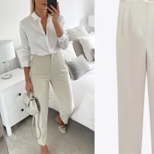 Zara *NWT* Cinched Waist Pants thumbnail 3