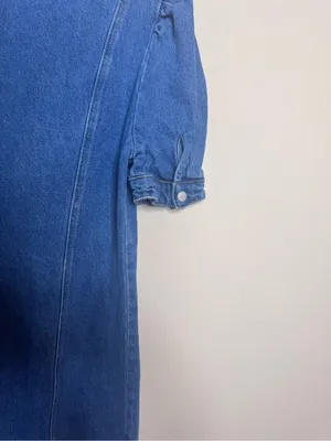 Blank NYC Walk In The Park Puff Sleeve Mini Denim Dress thumbnail 11