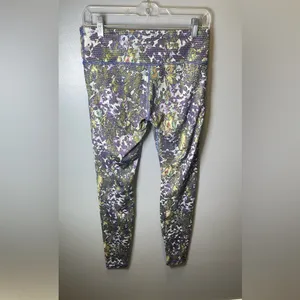 Lululemon Women's Wunder Under Ptn Full On Luxtreme Floral Sport Iris‎ Flower SZ thumbnail 2
