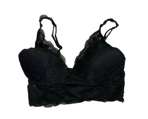 Pink By Victorias Secret Lace Bralette Size Small Black Color Stretch thumbnail 1