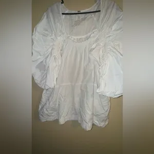 Free People White Textured Top thumbnail 4